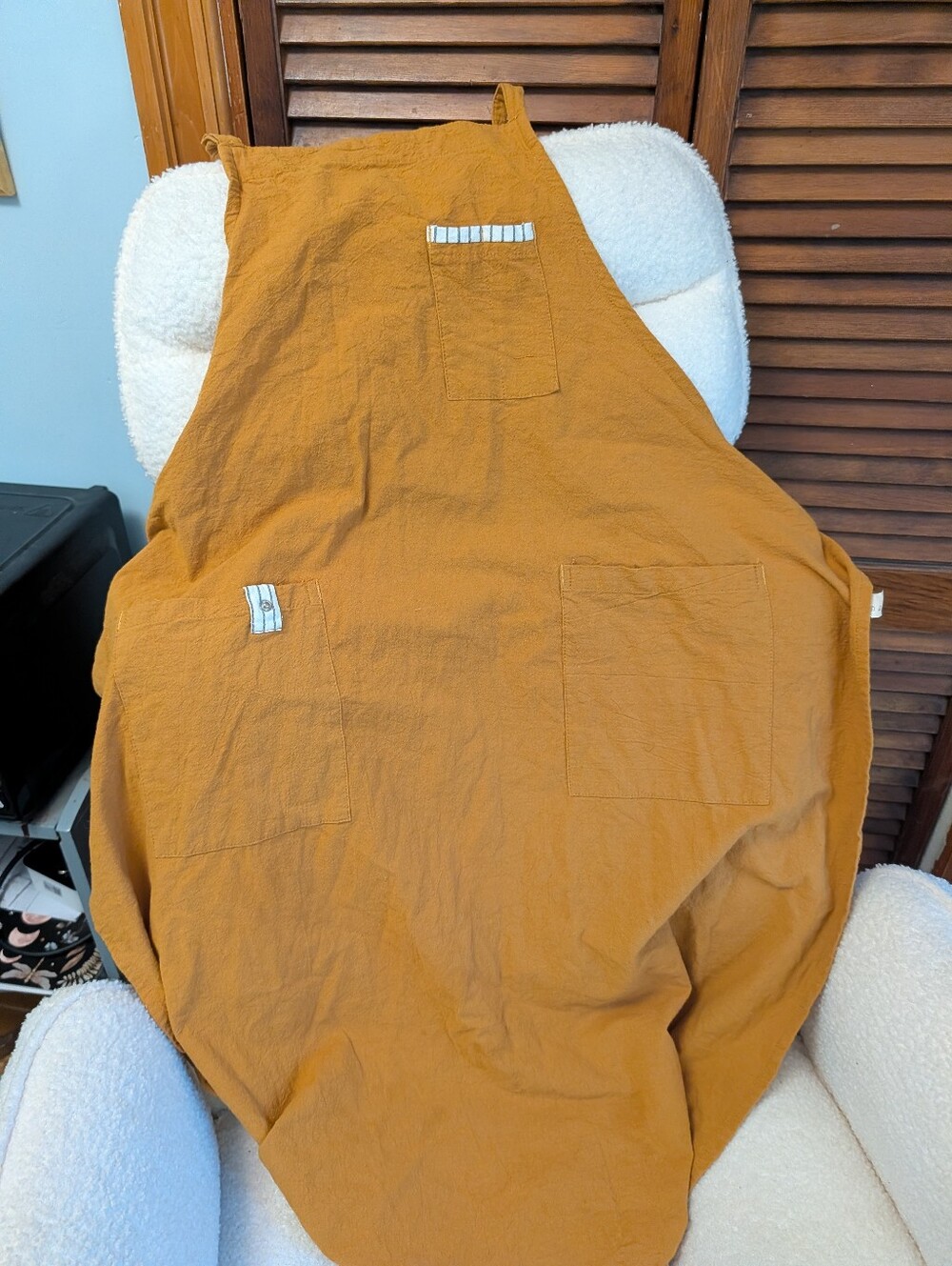 Kitchen Apron Organic Cotton Mustard